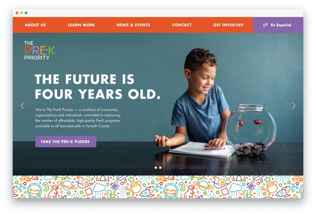 Pre-K Priority website homepage